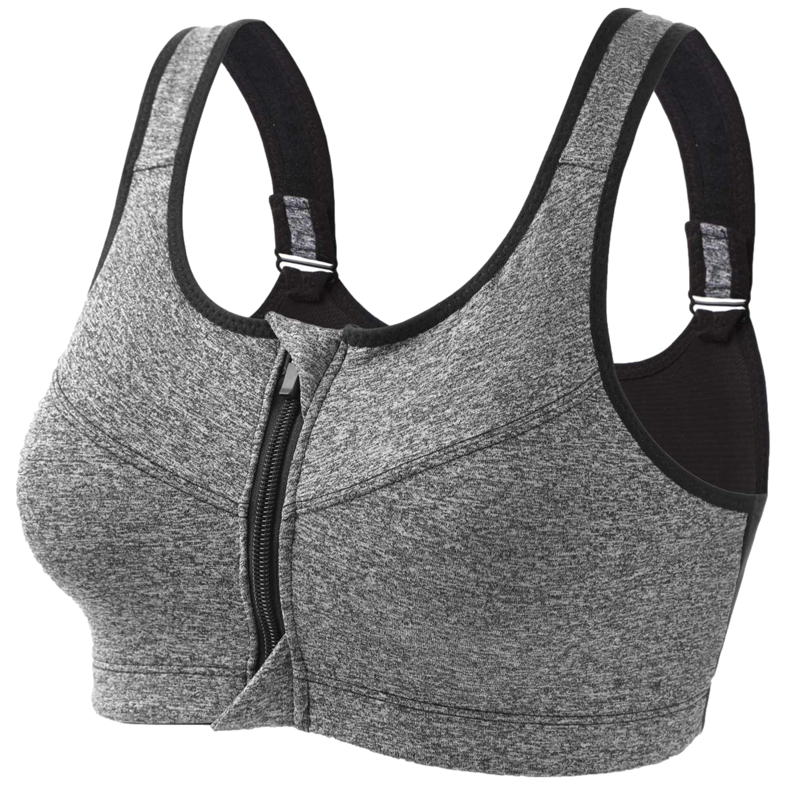 2 Soutiens-gorge De Sport Jamron Grande Taille - Maintien Extreme Zip Avant