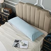 Vista 4 de H Household - Funda de almohada 100% algodón jersey - Ligera, cómoda, súper suave y transpirable, fundas de almohada tejidas en hilado con cierre