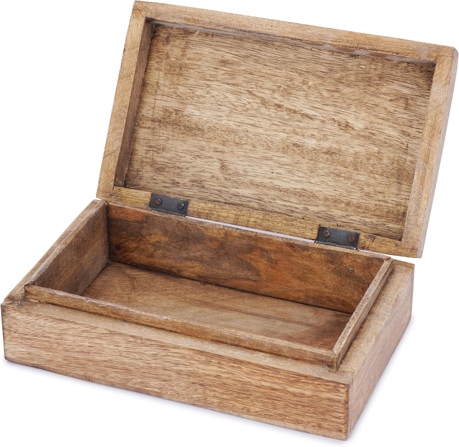 Ajuny Mango Wood Jewelry Box – Hand-Carved Celtic Knot Keepsake/Memory Box, Decorative Trinket & Treasure Chest Organizer, Handmade Gift for Women & Men, Travel Friendly, 8x5 Inch - Image 7