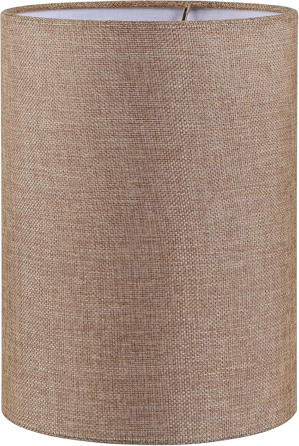 Aspen Creative 31621 Transitional Drum Shape Spider Construction Lamp Shade in Brown, (8" x 8" x 11")