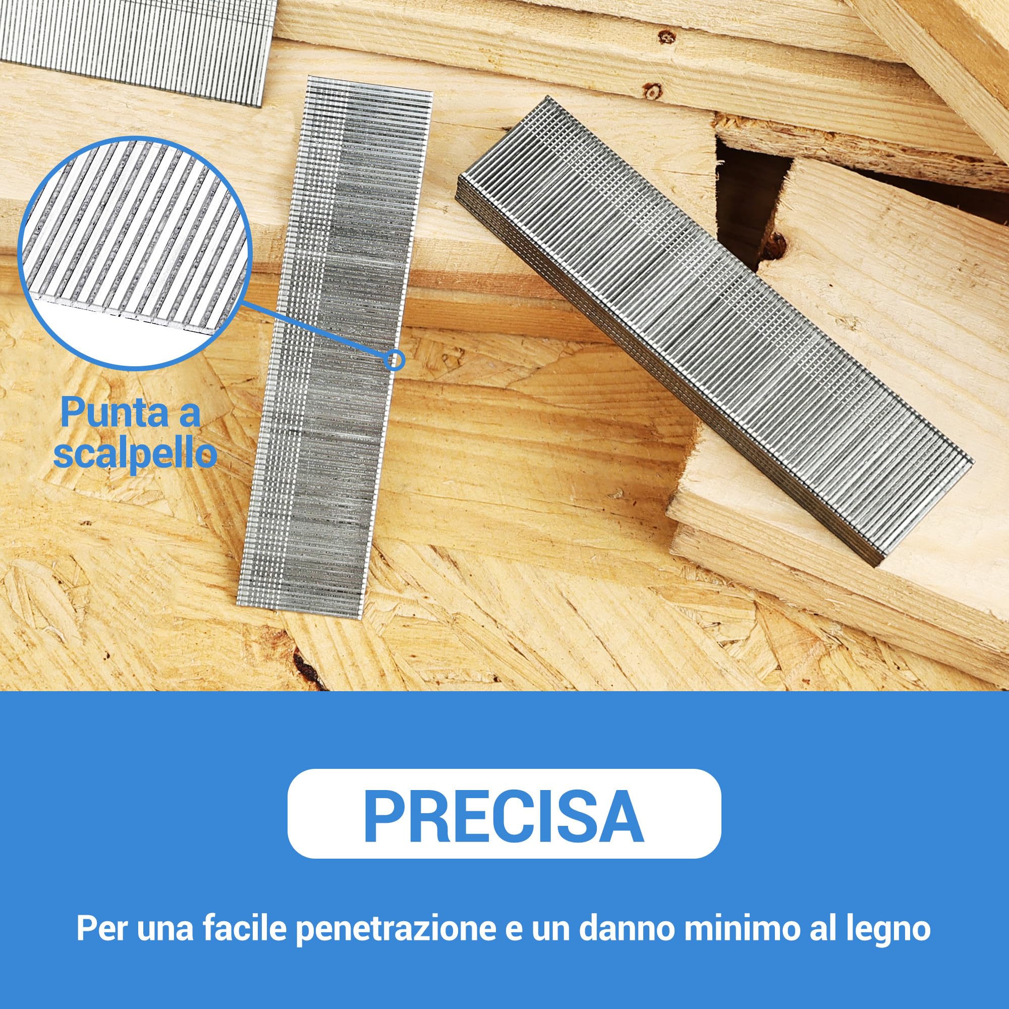 meite Chiodi Brad 18GA da 50 mm, Tipo 18G, Zincati, Chiodi di Finitura a Testa Piccola per Chiodatrice Pneumatica o Elettrica (1.000 Pezzi)