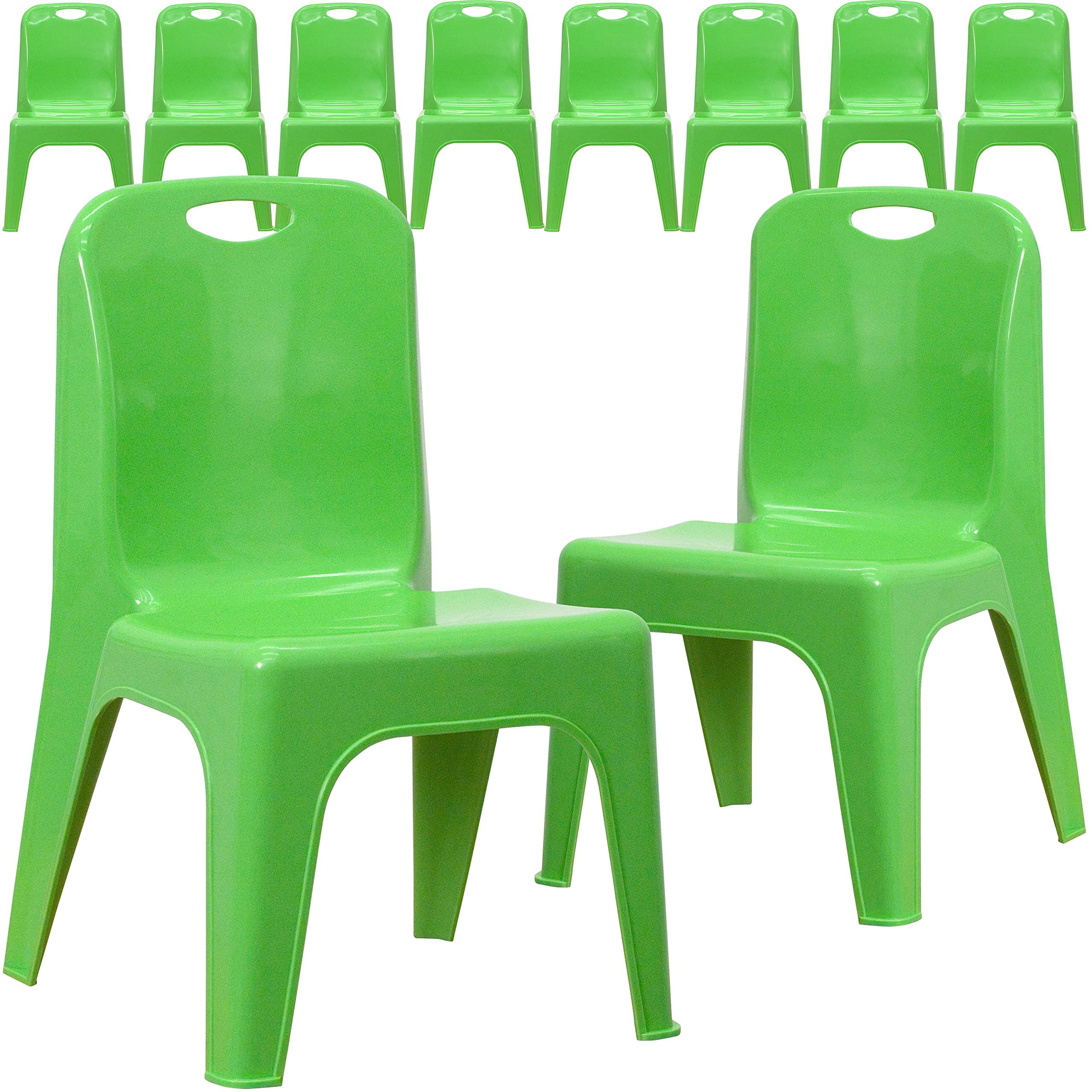 Amazon.com: Flash Furniture Whitney 10 Pack Green Plastic