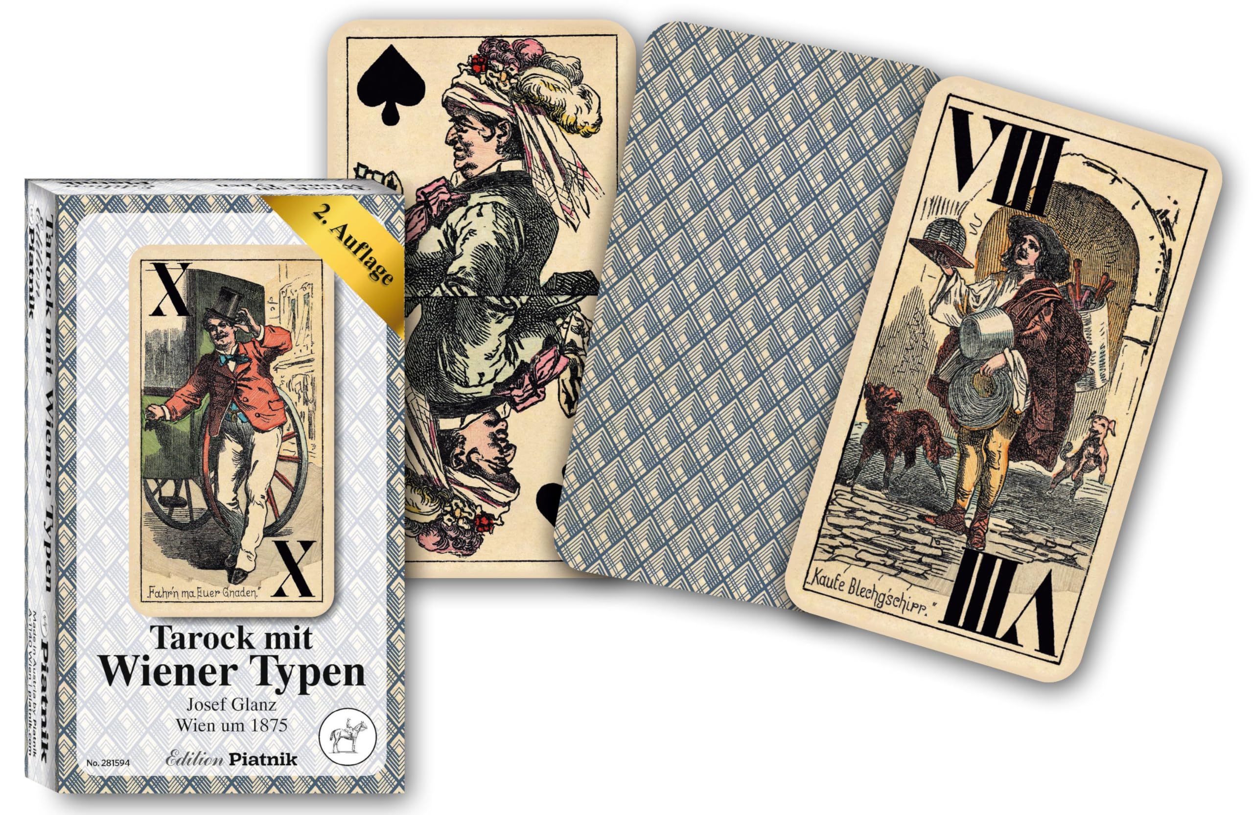 Piatnik - 1934 - Cartes à Jouer - Tarot à Trois Éclair - 54 Pièces