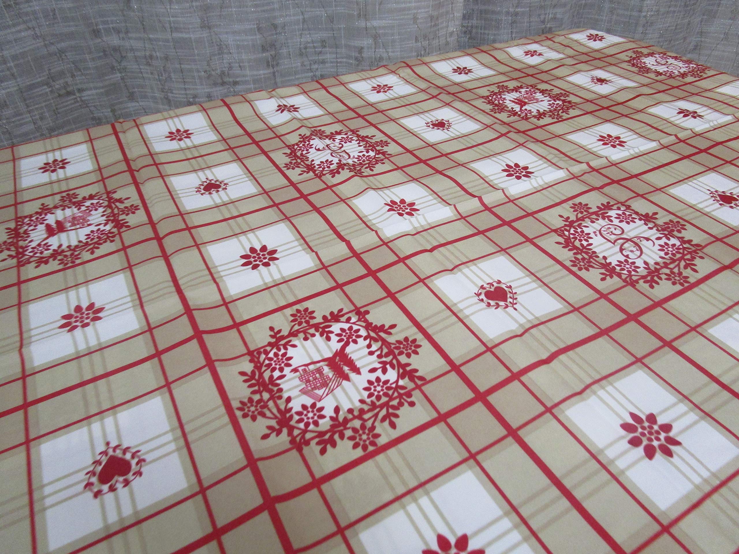 Mantel redondo antimanchas con diseño tirolés de Navidad. Medidas: 180 cm de diámetro, 100% impermeable.