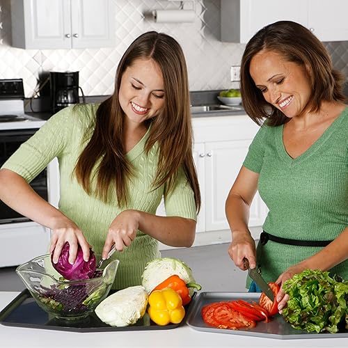 Miniatura 7 de argee rg908324Chop Keeper flexible Cortar Bandeja con laterales y doblados easy-guide Embudo 3-Pack