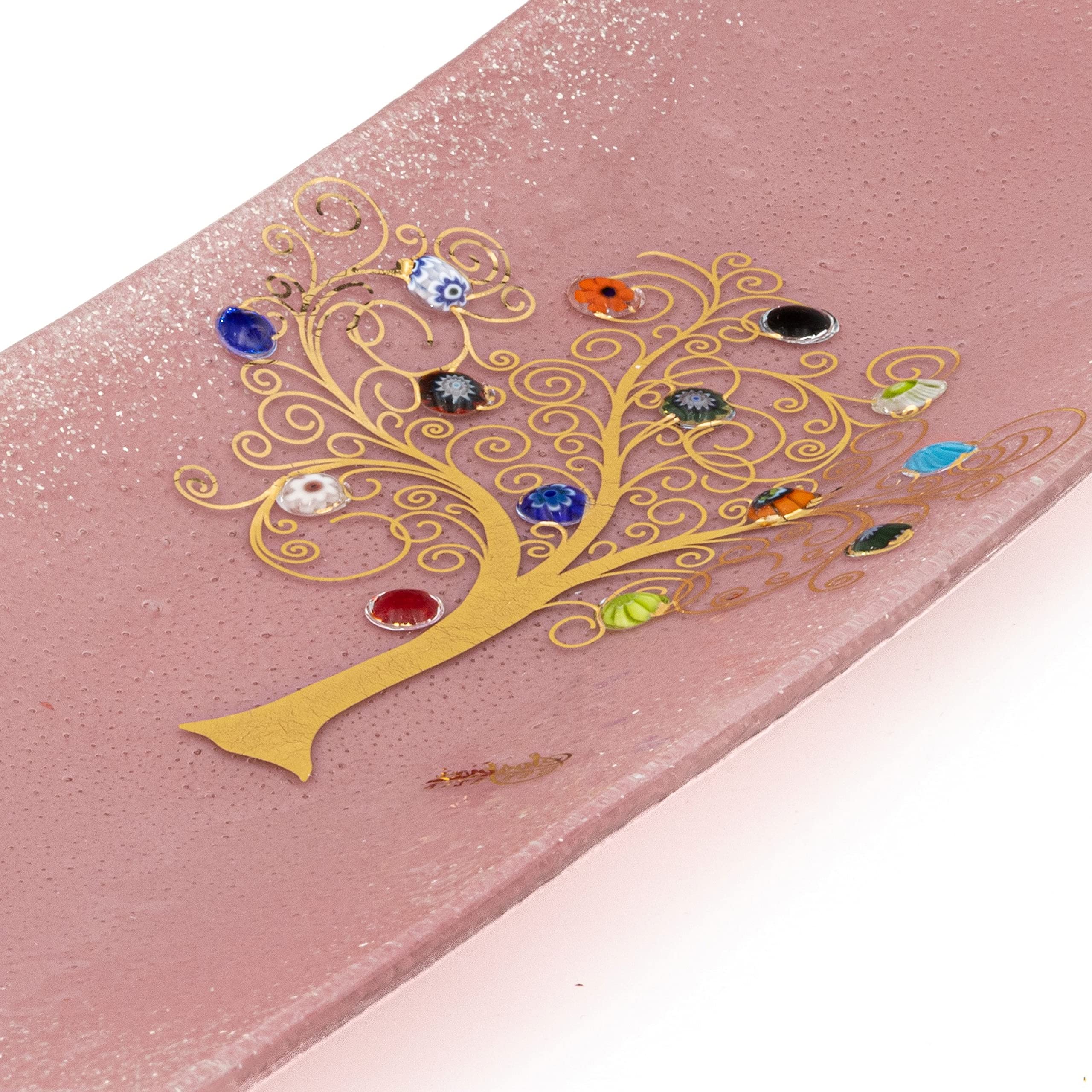 Sospiri Venezia, Murano Glass Decorative Bowl, Tree of Life Design, Handmade in Italy, Murrine & Gold Leaf Accents - Image 2