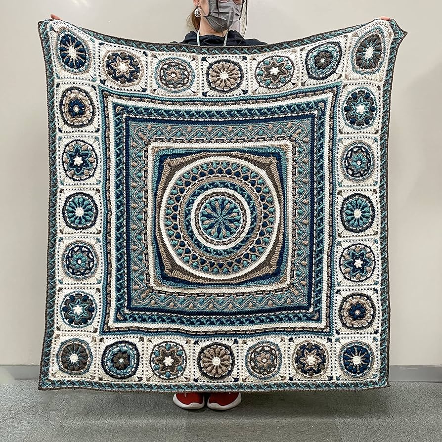 ペルー ラグ ブラケット 110×110ｃｍ ビンテージ ハンドメイド ペルー ラグ ブラケット 110×110cm ビンテージ ハンドメイド