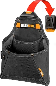 ToughBuilt ClipTech Series - Utility Pouch, Heavy-Duty Tool Pouch with Multiple Pockets, Secure Attachment & Storage for Jobsite Use
