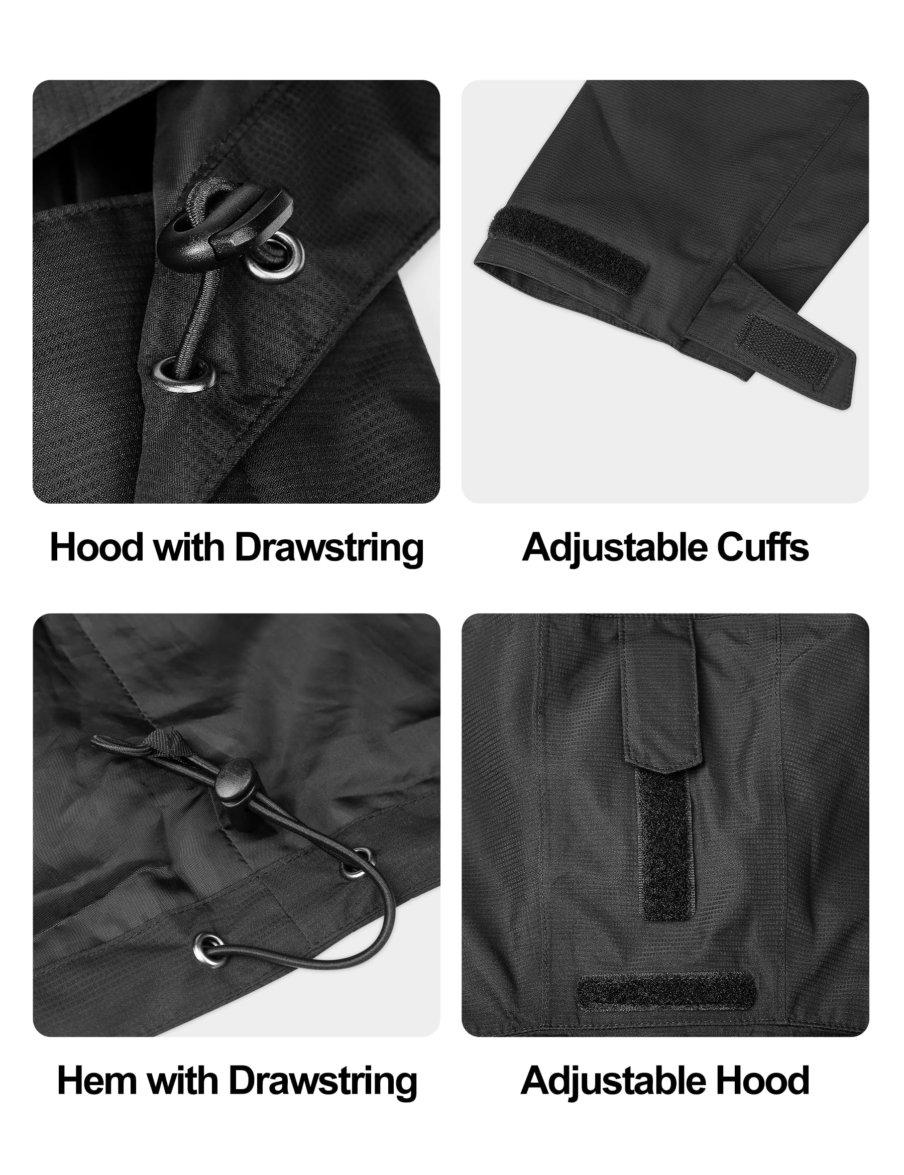 KUTOOK Regenjacke Herren Jacke Wasserdicht Outdoorjacke Laufen Radsport Jogging Bergsteigen Angeln XC001