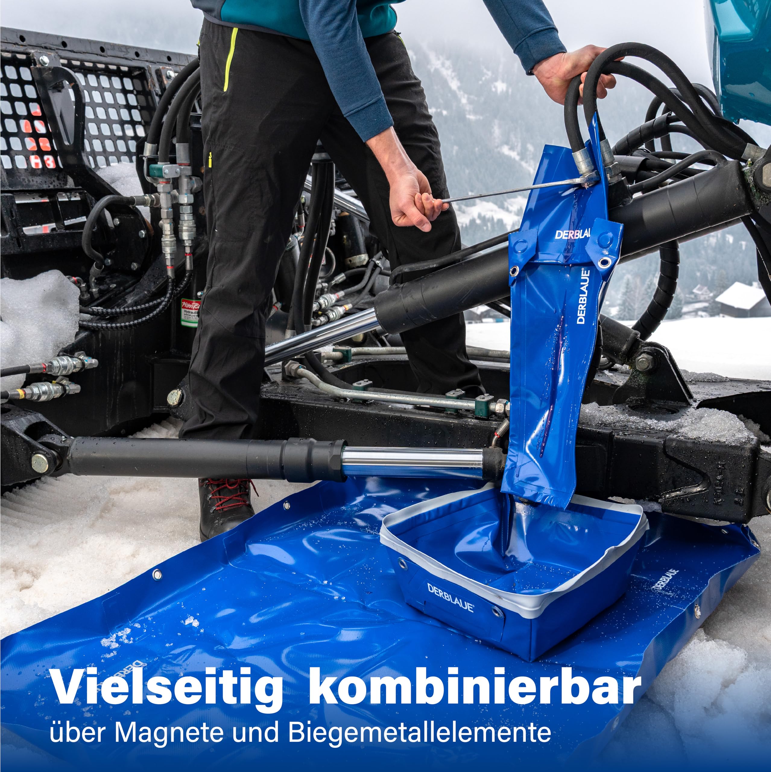 DERBLAUE® Einfach-Rosette für einen sauberen Ölwechsel – Auffwangwannen-Zubehör für die Arbeit mit H20 und HYD (50 mm)