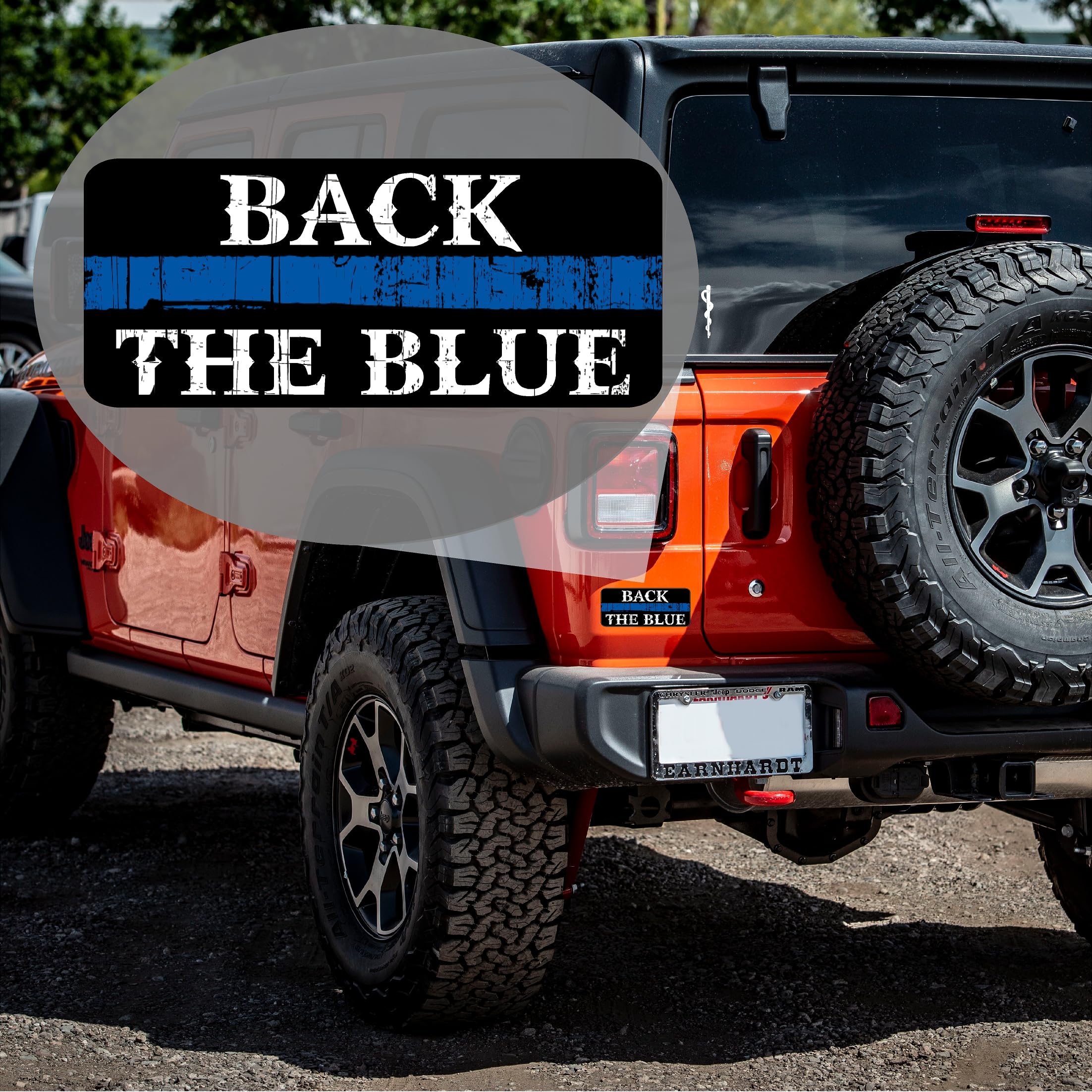Back The Blue (D5) Thin Blue Line Cop Police Sheriff Trooper Vinyl Decal Sticker Car Window 5
