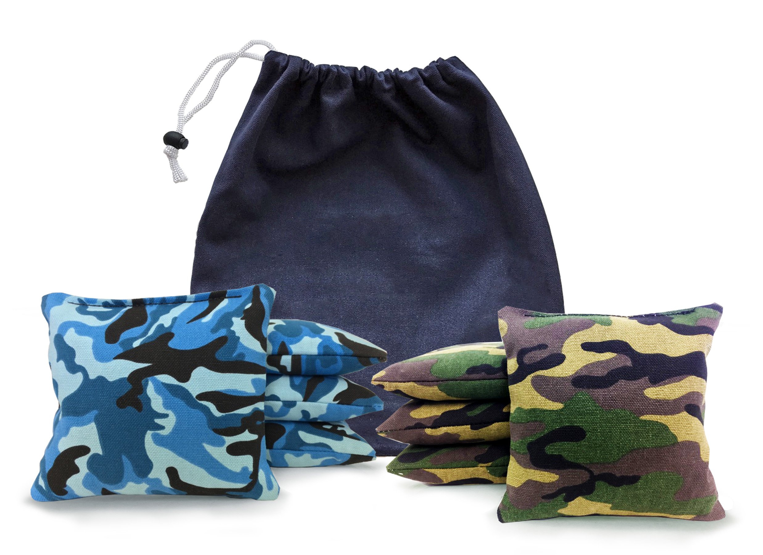 Tailgating Pros All Weather Cornhole Bags - 8 Resin Filled Regulation Duck Canvas Bags with Carrying Tote - 25+ Colors