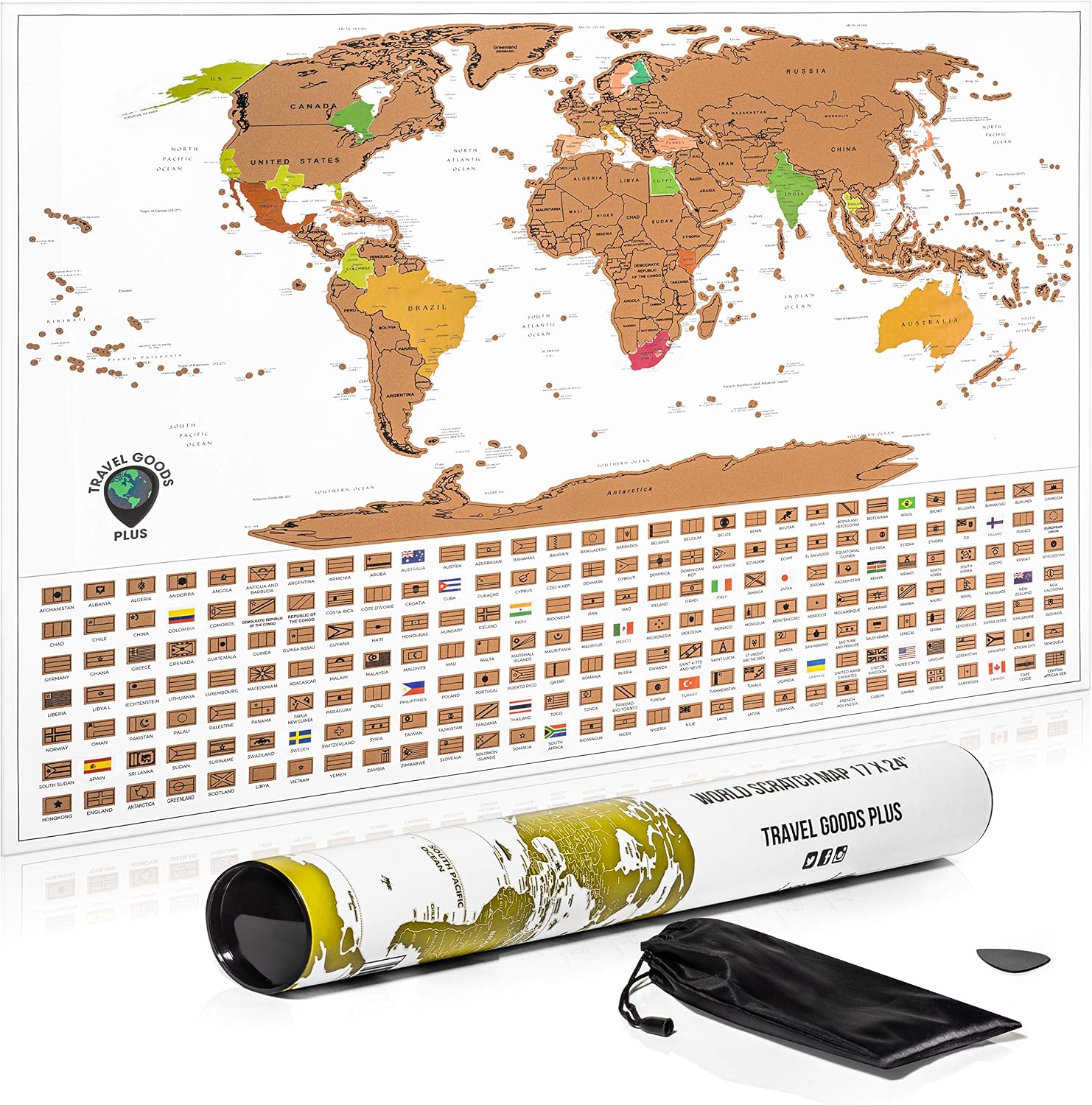 買物 Travel Goods Plus 世界スクラッチマップ ホワイトとゴールド スクラッチ可能なポスター 17 小さなスクラッチャーツールとチューブに保護ペーパーラッピングが含まれています 24インチのフレームに適合 自宅またはオフィスの壁用 X 買物 Travel Goods Plus 世界スクラッチマップ ホワイトとゴールド スクラッチ可能なポスター 17 小さなスクラッチャーツールとチューブに保護ペーパーラッピングが含まれています 24インチのフレームに適合 自宅またはオフィスの壁用 X