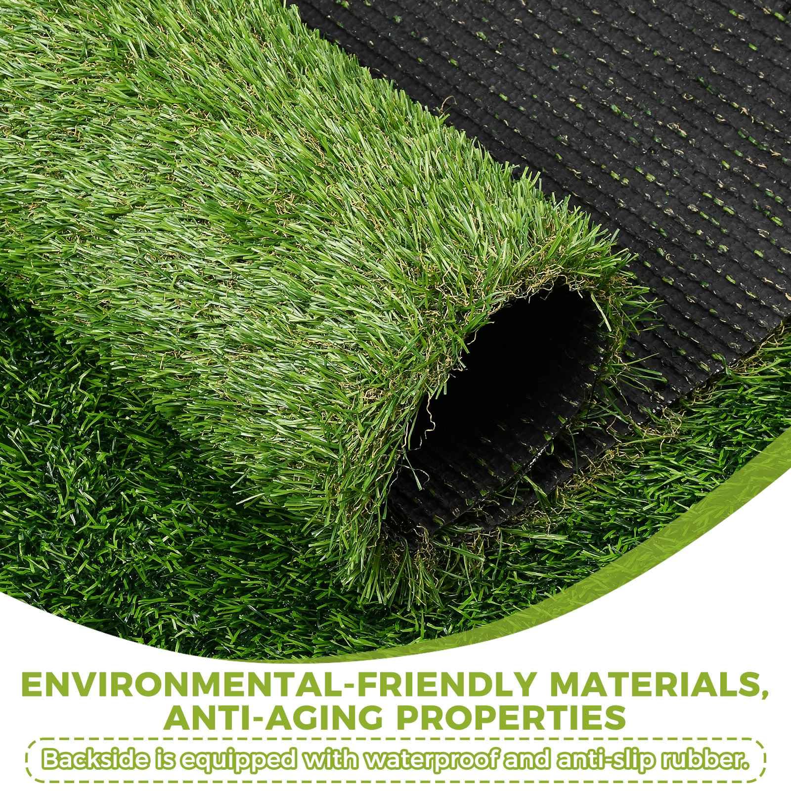 XhuangTech Erba artificiale, altezza 30 mm, ad alta densità, tappeto erboso sintetico per esterni, naturale e realistico, resistente ai raggi UV, per balcone e giardino interno ed esterno (L: 200 x 50
