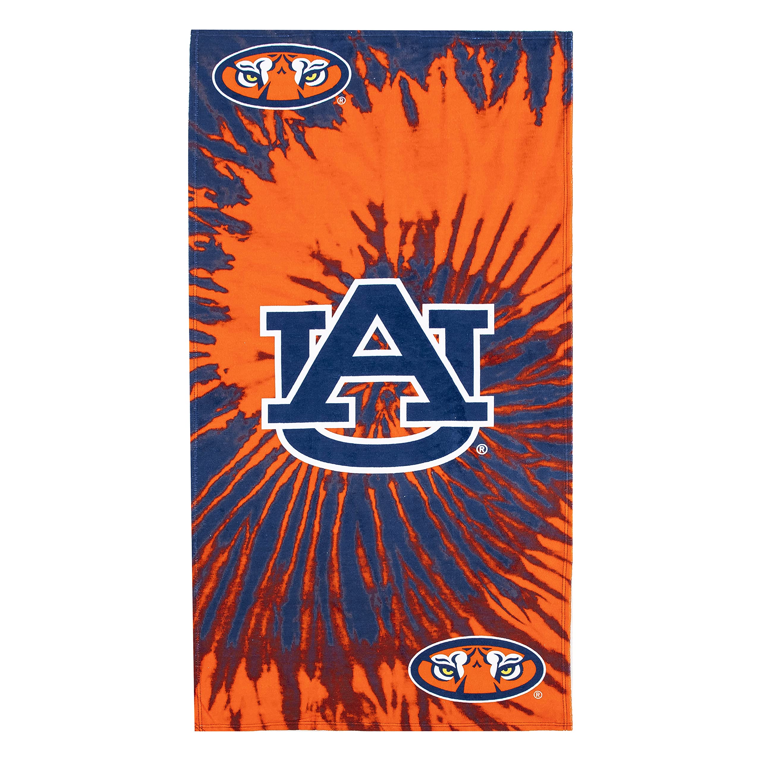 Northwest NCAA Auburn Tigers Unisex-Adult Beach Towel, 30" x 60", Psychedelic