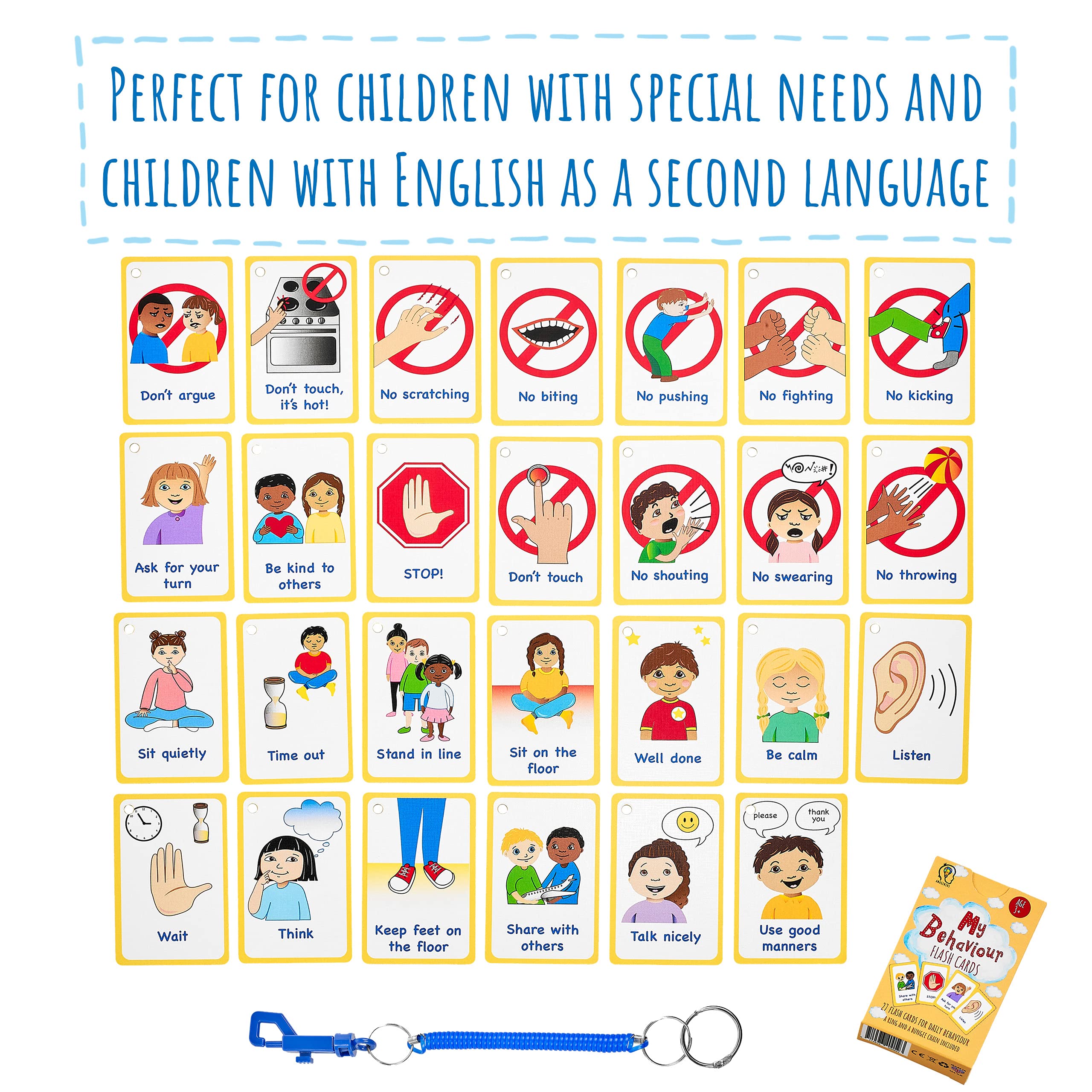 Buy My Behaviour Cards 27 Flash Cards for Visual aid Special Ed, Speech