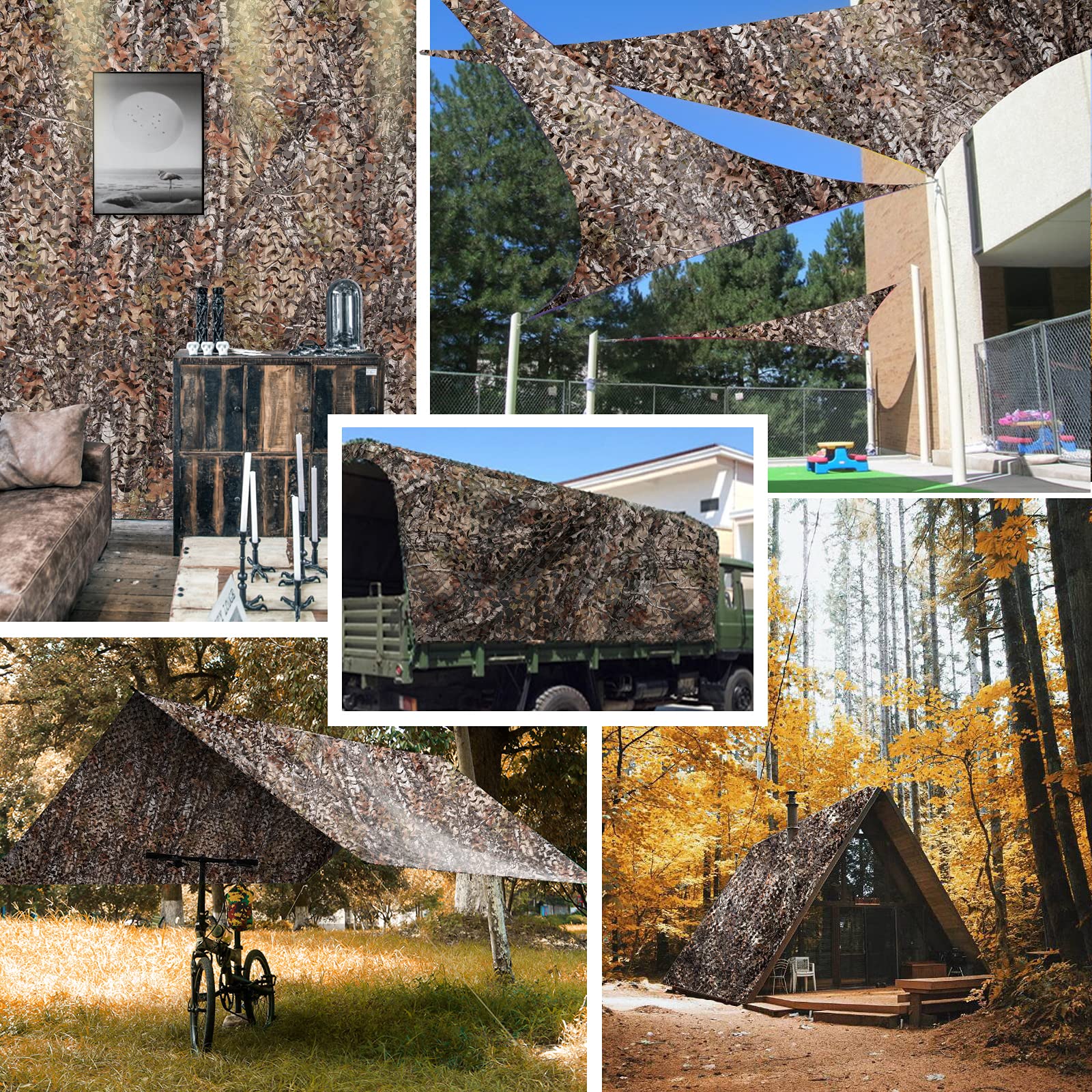 LOOGU Tarnnetz Camouflage Netz Sonnenschutz Verschiedene Größen und Farben Sichtschutz für Garten Freizeit Camping Party Bar Jagd Dekoration…