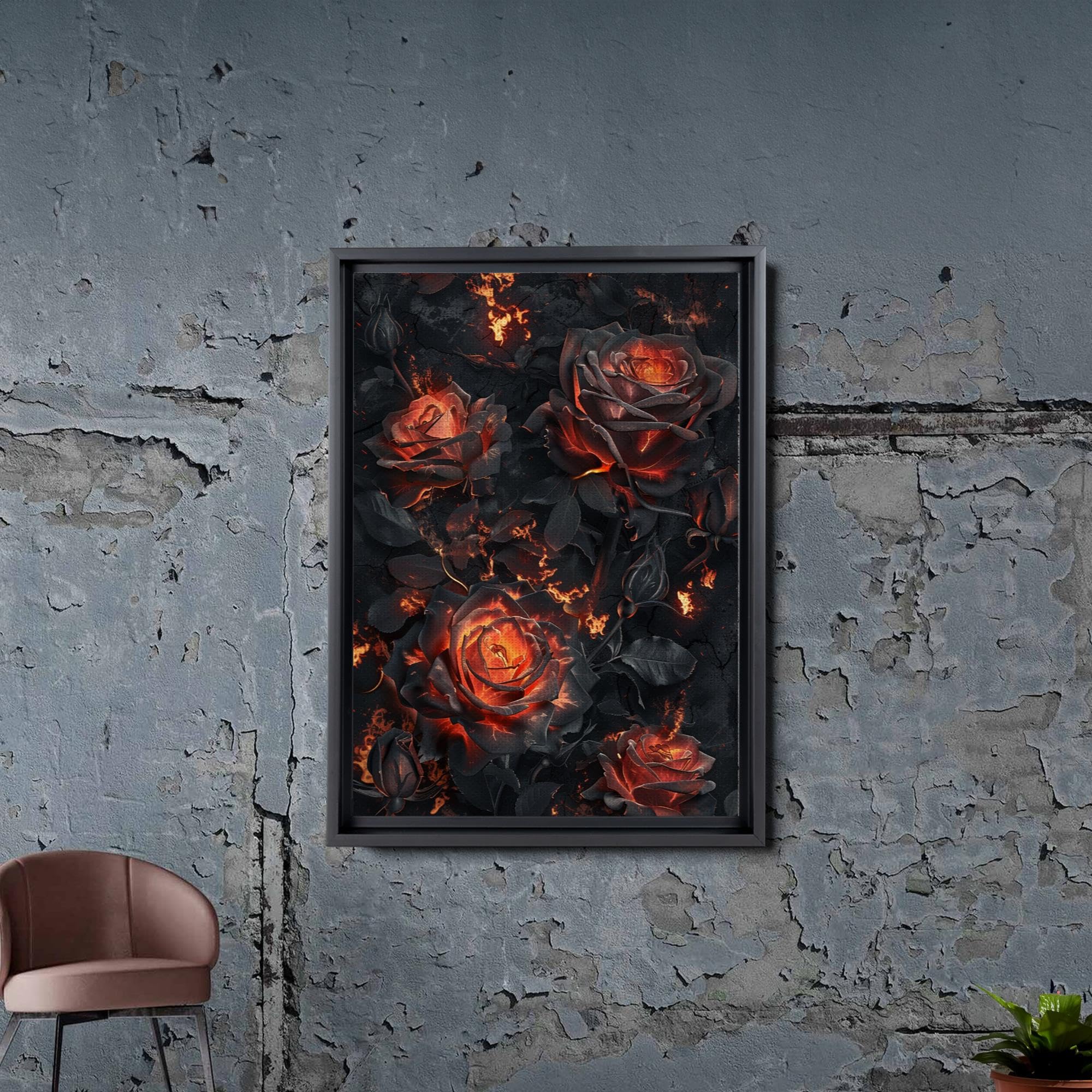 Amazon.com: Black Rose Painting, Victorian Gothic, Creepy Goth