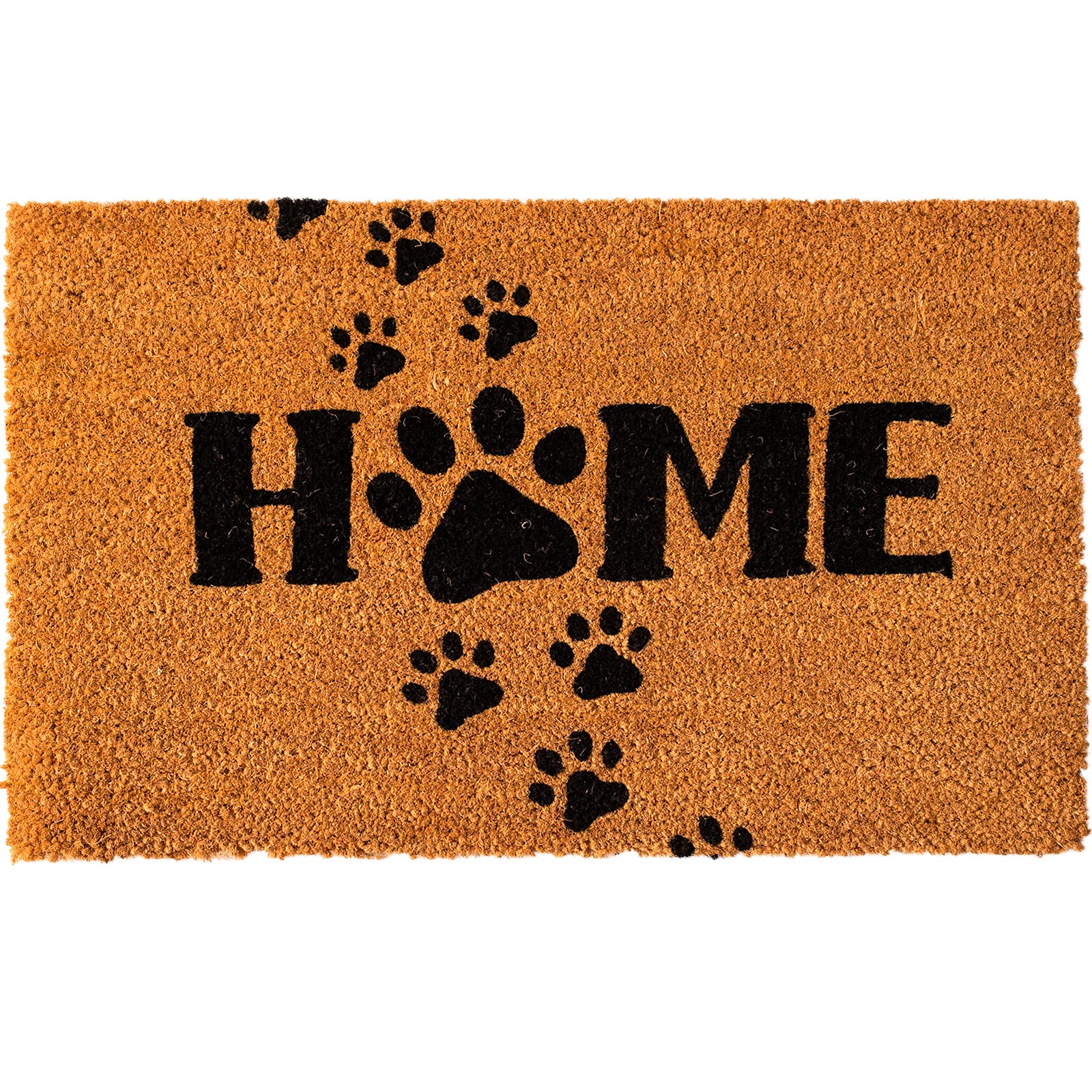 sliptogrip coir doormats for outdoor entrance - 18x30 inches home design door mats outdoor coir with non-slip heavy duty rubber backing | spring doormat, welcome mat, outdoor coir mat