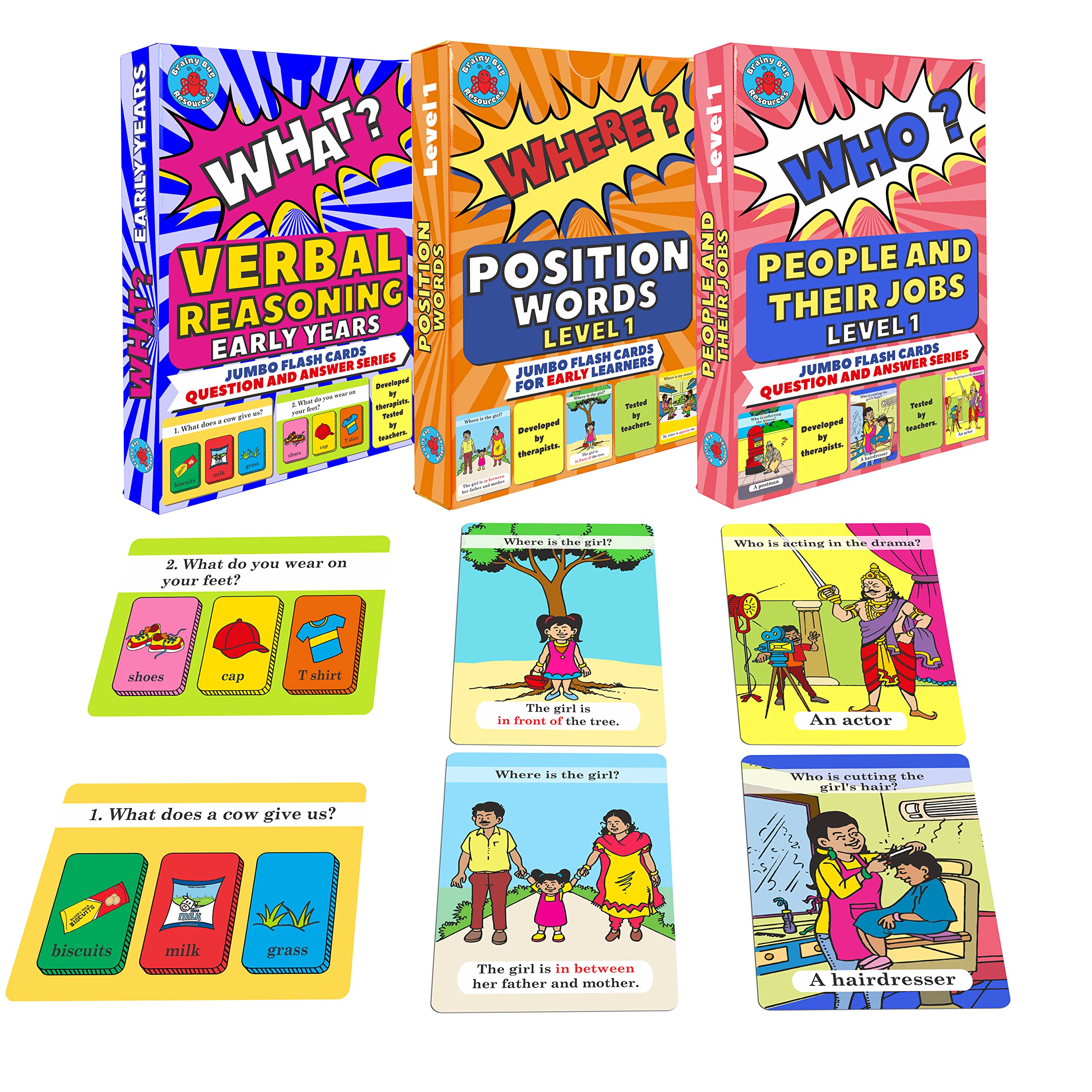Brainy Bug Resources 90 Flashcards To Teach What Where And Why ...