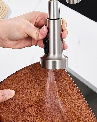 Miniatura 5 de J-HVA Cabezal Rociador de Grifo de Cocina Desplegable Pieza de Repuesto, Boquilla de Repuesto de Rociador de Fregadero Extraíble de 3 Funciones con