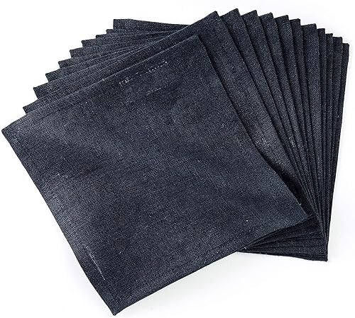 Solino Home Servilletas de cóctel de lino de 9 x 9 pulgadas, juego de 12 unidades, servilletas de tela de lino 100% puro para posavasos, fiestas,
