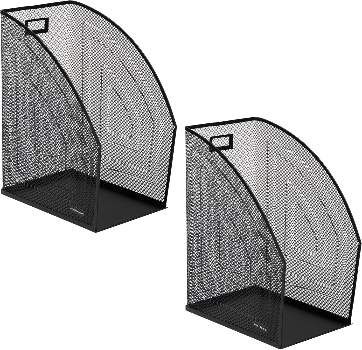 Black Steel Mesh Jumbo Magazine File Organizer Set