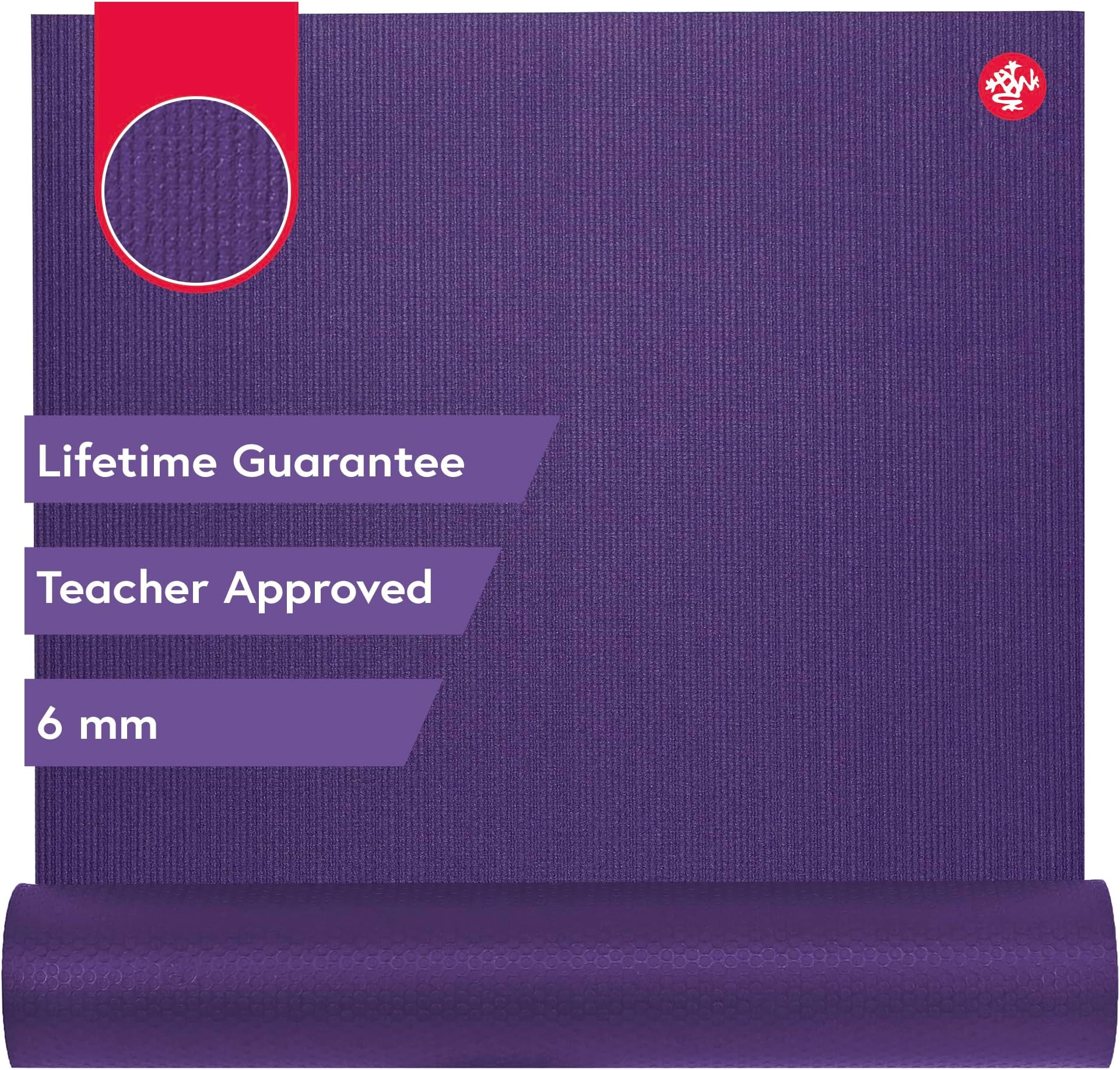 Pro Yoga Mat Instructor Recommended Grip Texture 6mm Ultra Dense for Yoga, Home Studio & Pilates
