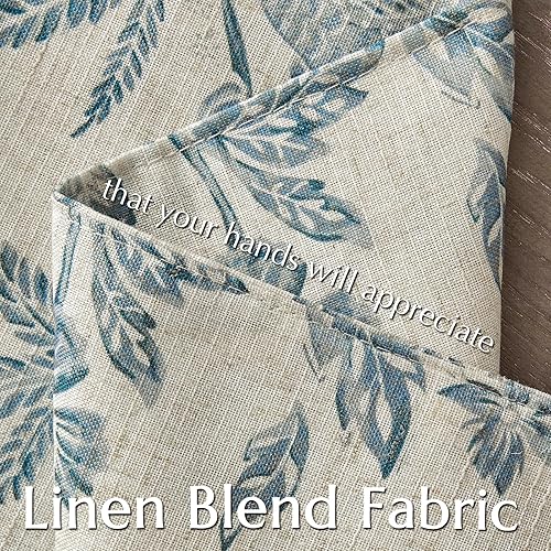 Miniatura 5 de JINCHAN Juego de 4 manteles individuales de lino con diseño floral de Navidad, manteles individuales rústicos jacobeos para exteriores, para cocina,