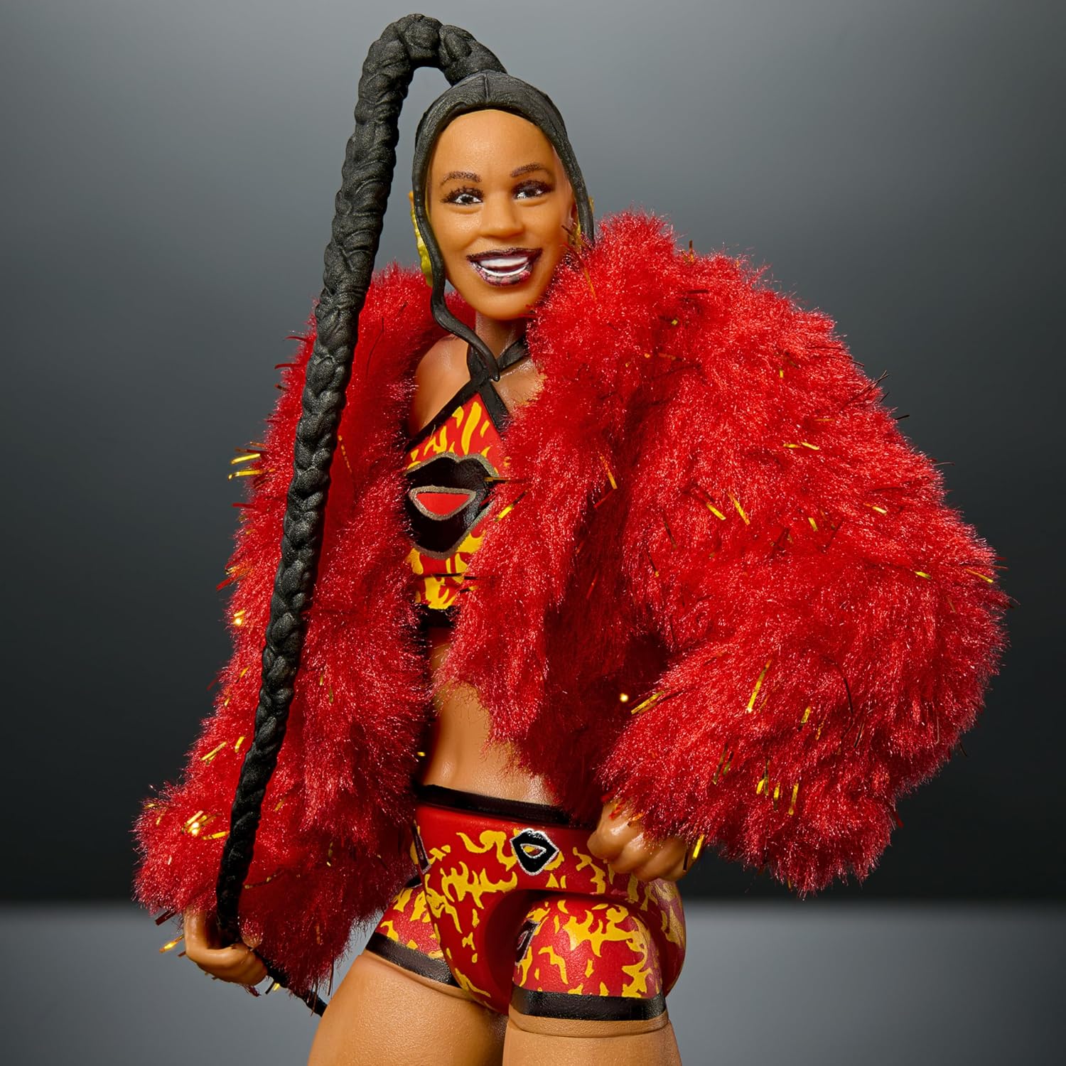 Mattel WWE Ultimate Edition Action Figure & Accessories, 6-inch Bianca Belair Collectible Set, Swappable Heads & Hands, Entrance Gear & 30 Articulation Points