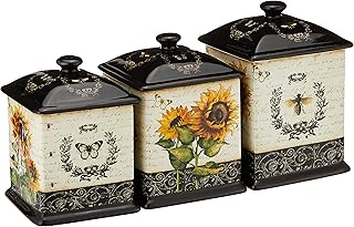 29 Vintage Ceramic Kitchen Decor Ideas With Nostalgic Charm 61 Certified International French Sunflowers Canister Set, Set of 3 Ceramic...