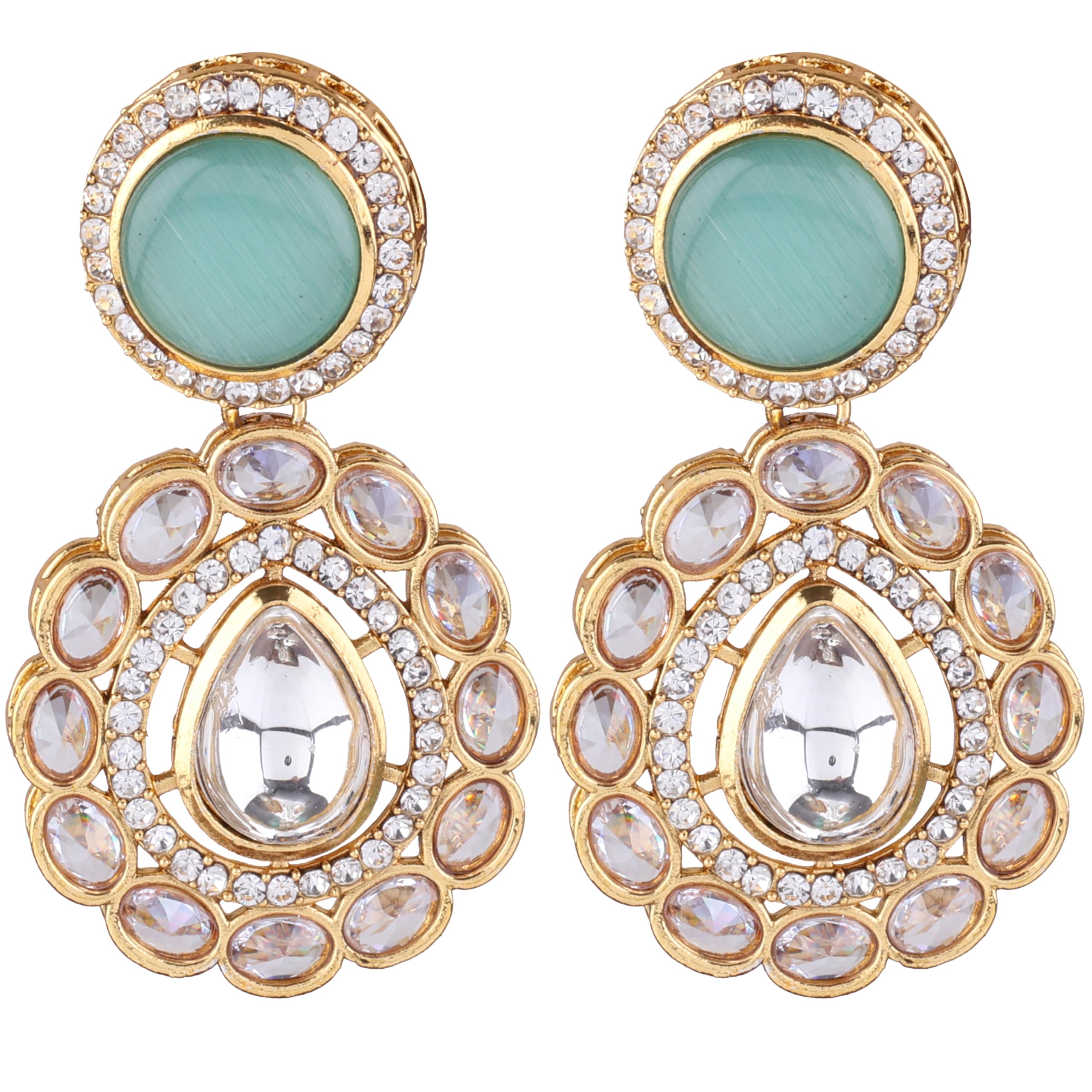 See full amazon price history chart for Shonas Style Gold-Plated Earrings with Monalisa and White Topaz Stones, Oval Dangle Design Earrinsg for Women and Girls (MINT GREEN) Shonas Style Gold-Plated Earrings with Monalisa and White Topaz Stones, Oval Dangle Design Earrinsg for Women and Girls (MINT GREEN) (B0DGTPCW2F) Amazon Price History, Amazon Price Tracker