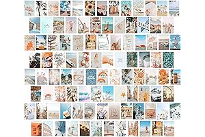 KOSKIMER 100PCS Beach Wall Collage Kit for Teen Girls, Preppy Room Decor