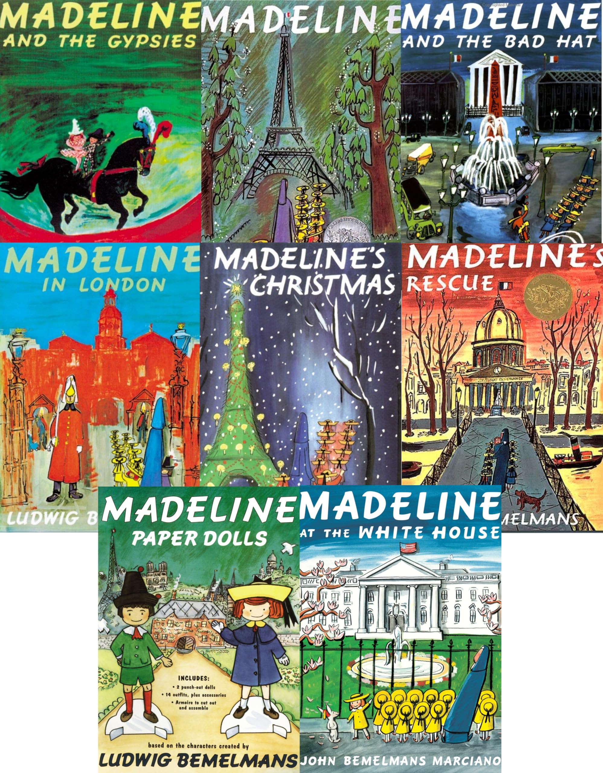 Madeline Series 8 Books Set (Paperback Edition): Ludwig Bemelmans