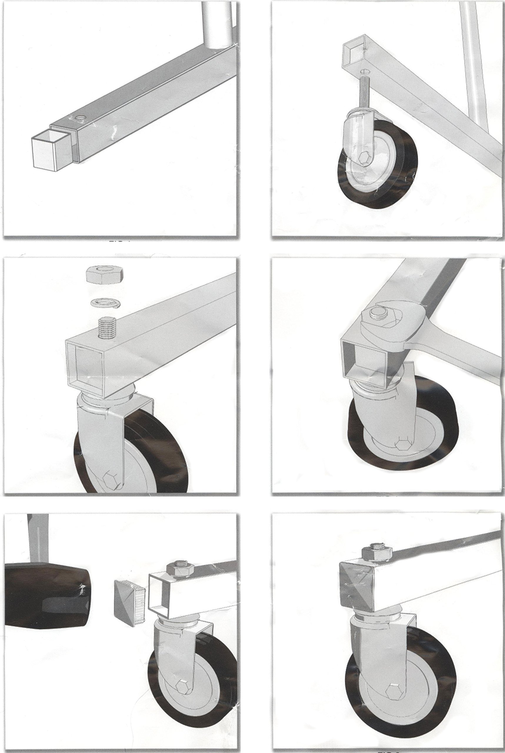 GERSO Reiserollständer höhenverstellbar klappbar verchromt (100cm Breite)