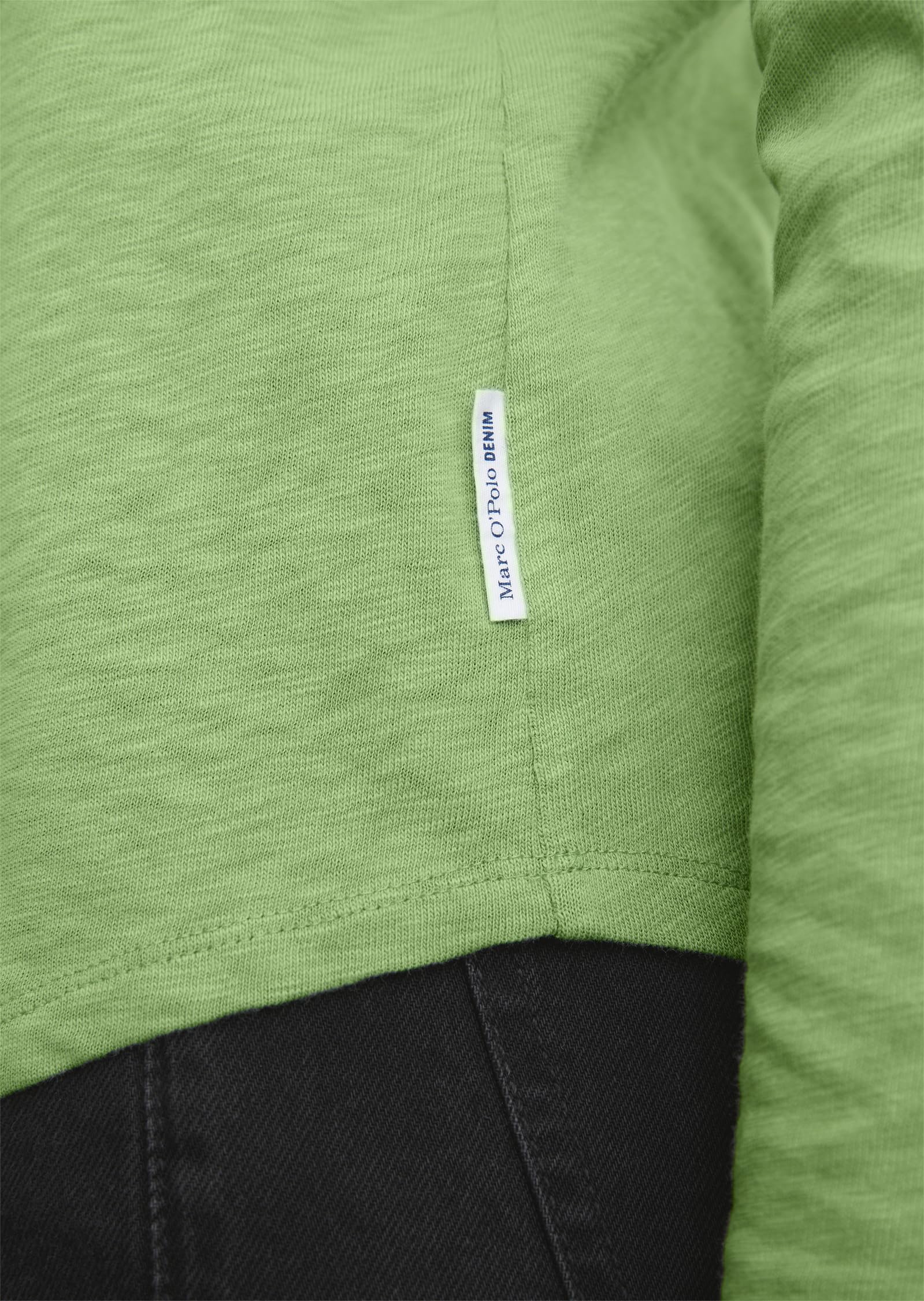 Marc O'Polo Denim Damen Langarmshirt aus Bio-Baumwolle mit V-Ausschnitt, Grün (Herbal Garden), XXS – Ansicht 2