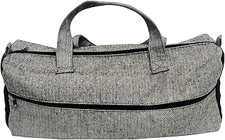 Korbond 190501 Lockland-Borsa a Maglia a Spina di Pesce, Poliestere Lana, Grey, Taglia unica