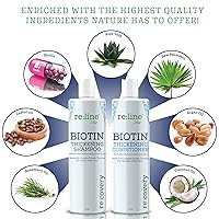 Vista 2 de Champú y acondicionador de biotina para adelgazamiento del crecimiento del cabello champú espesante para tratamiento de pérdida de cabello, natural