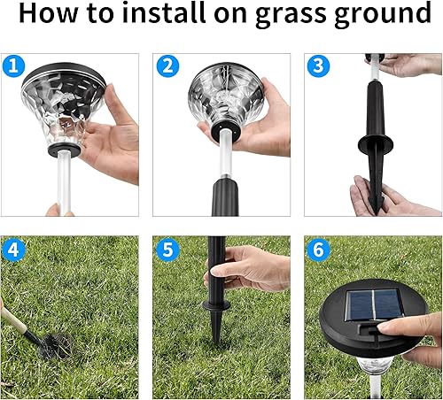 Miniatura 2 de Luces solares para caminos al aire libre impermeables que cambian de color paquete de 6 luces solares dinámicas superbrillantes luces LED