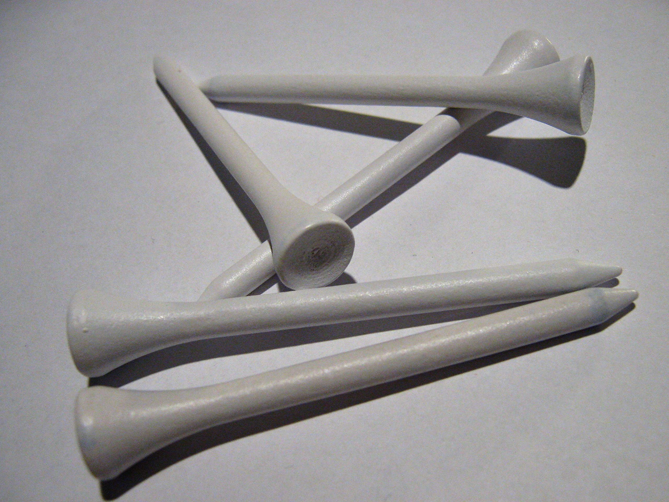 Golf TEES - 70 mm (2 3/4") - 2500 Stück - Holz - Farbe: weiß