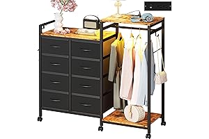 IRONCK Baby Dresser with Hanging Rack