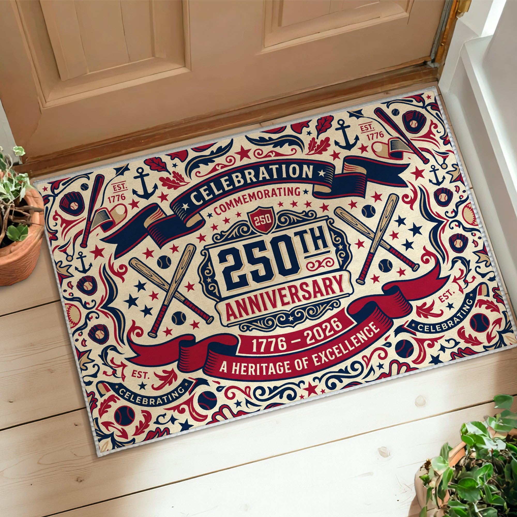 Tapis ancres vintage pour sublimer votre entrée et couloir