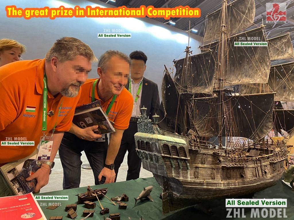 ZHL All Sealed Version of The Black Pearl Ship Wooden Model Ship