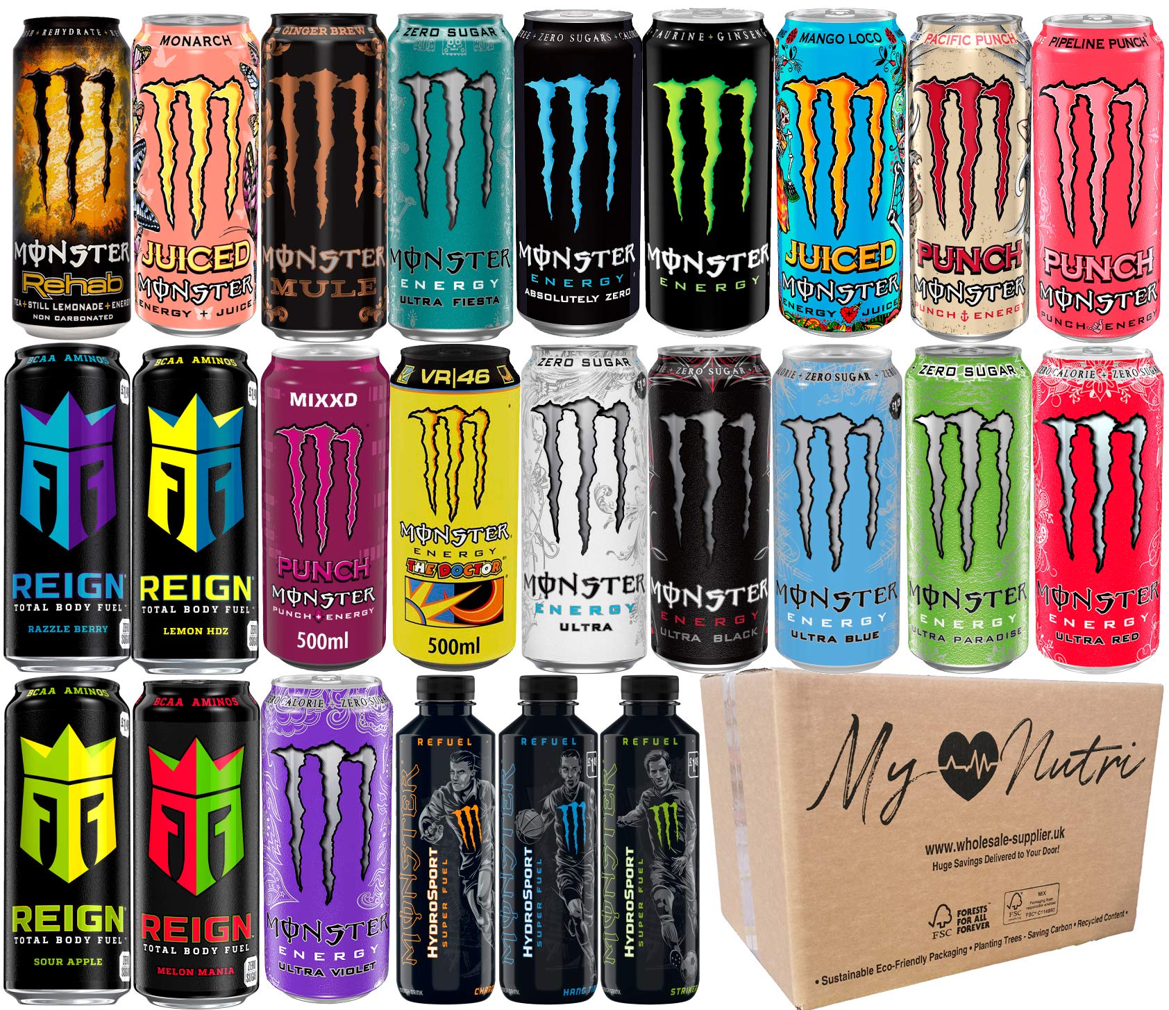 Buy Monster Energy Drink Pick Mix Monarch Rehab Pacific Mango Loco