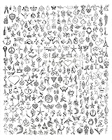 JIALEEY 300PCS Tibetan Silver Alloy Charms Pendants Bulk Wholesale Mixed for Jewelry Making DIY Bracelets Necklaces Crafts