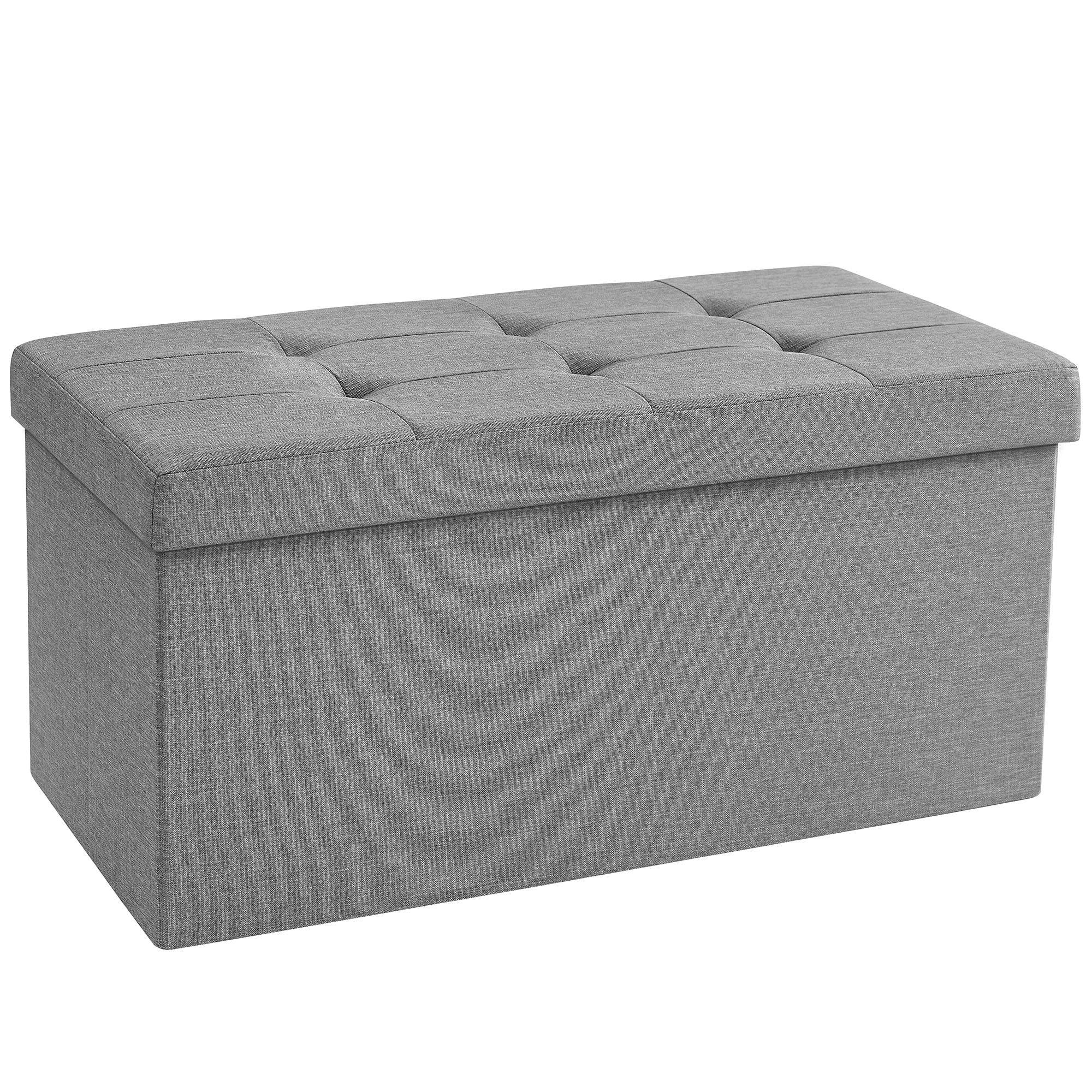 Buy SONGMICS Storage Ottoman, Padded Foldable Bench, Chest with Lid