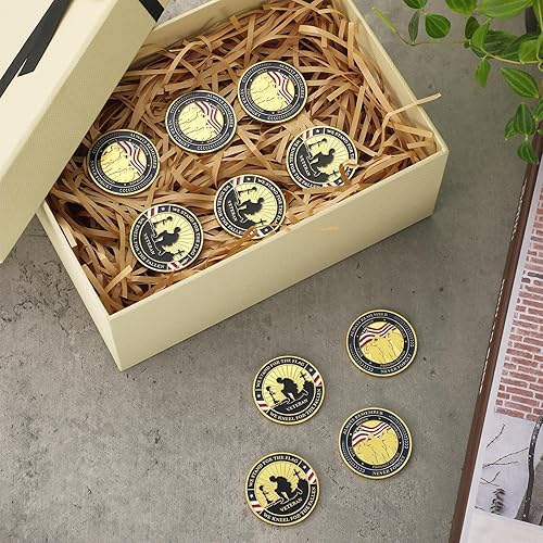 Miniatura 4 de 10 monedas militares de desafío para veteranos, agradecimiento por tu servicio, apreciación del desafío del ejército, monedas coleccionables