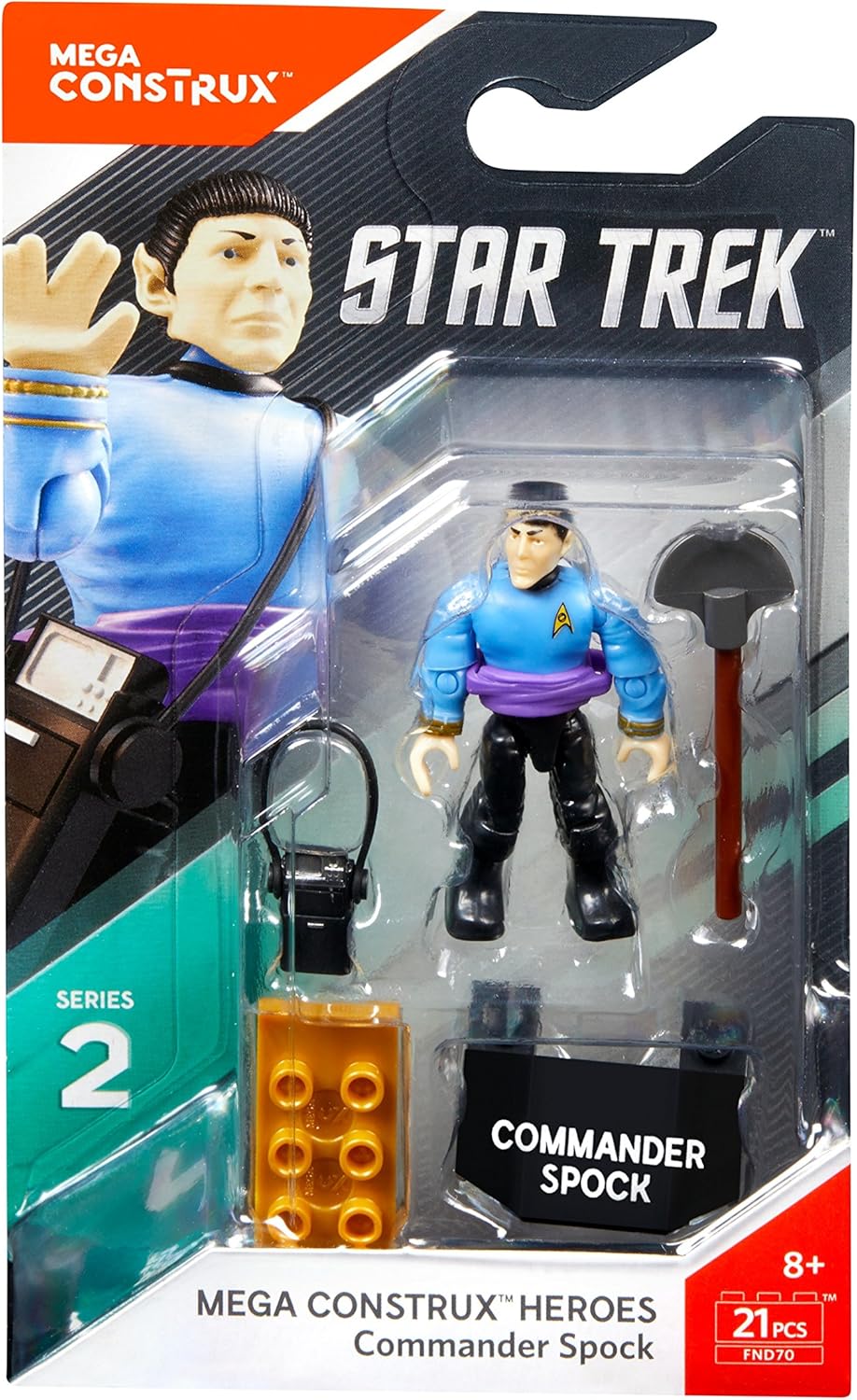 Mega Construx Heroes Commander Spock Building Set