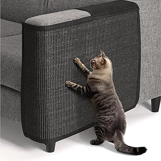 Navaris Cat Scratch Mat Sofa Protector - Natural Sisal Furniture Protector Scratching Pad for Cats - Scratch Carpet for Couch, Sofa, Chair - Left
