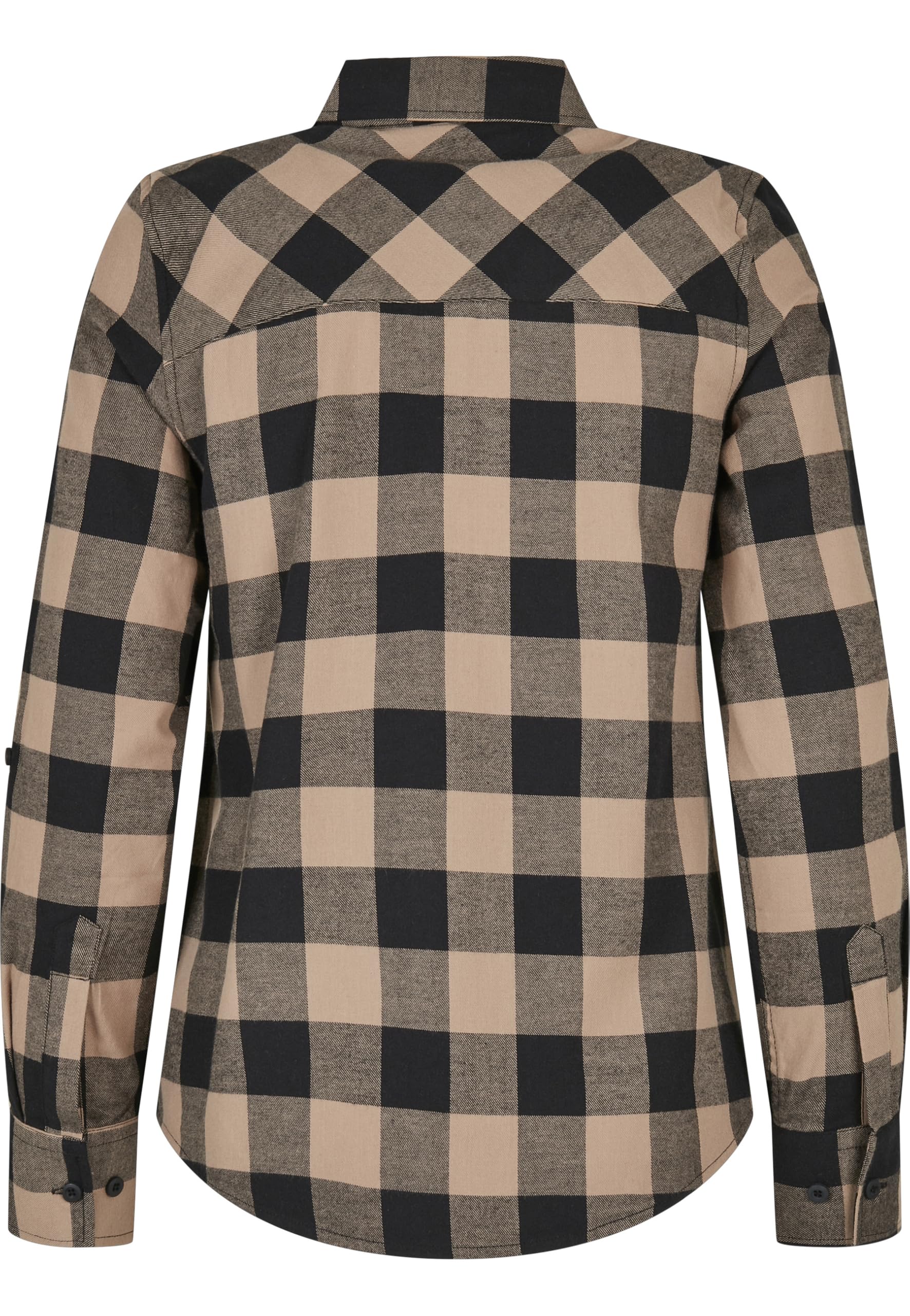 Urban Classics Damska koszula flanelowa w kratk?, Czarny/Softtaupe, XL